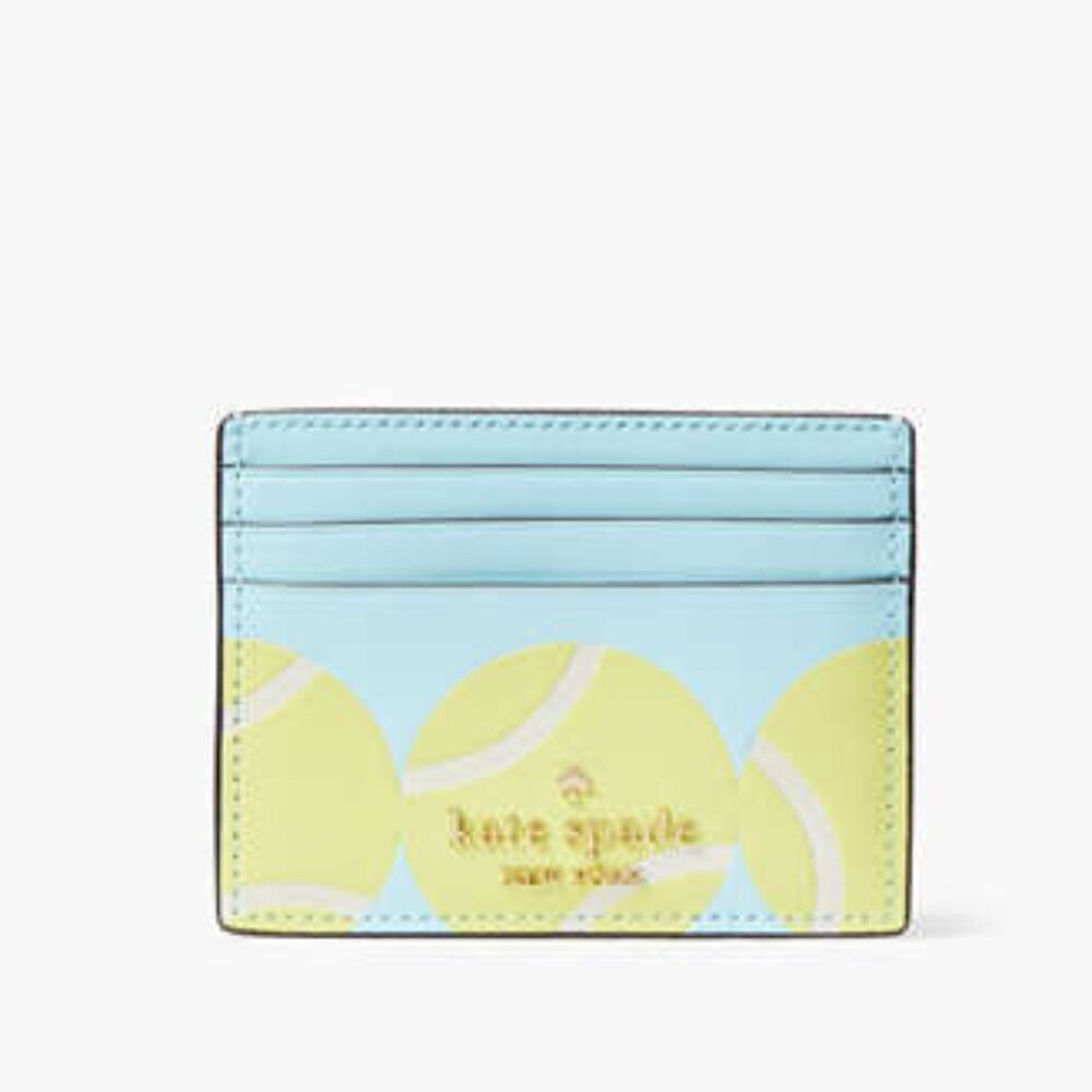 Kate Spade Light Blue and Yellow Card Holder